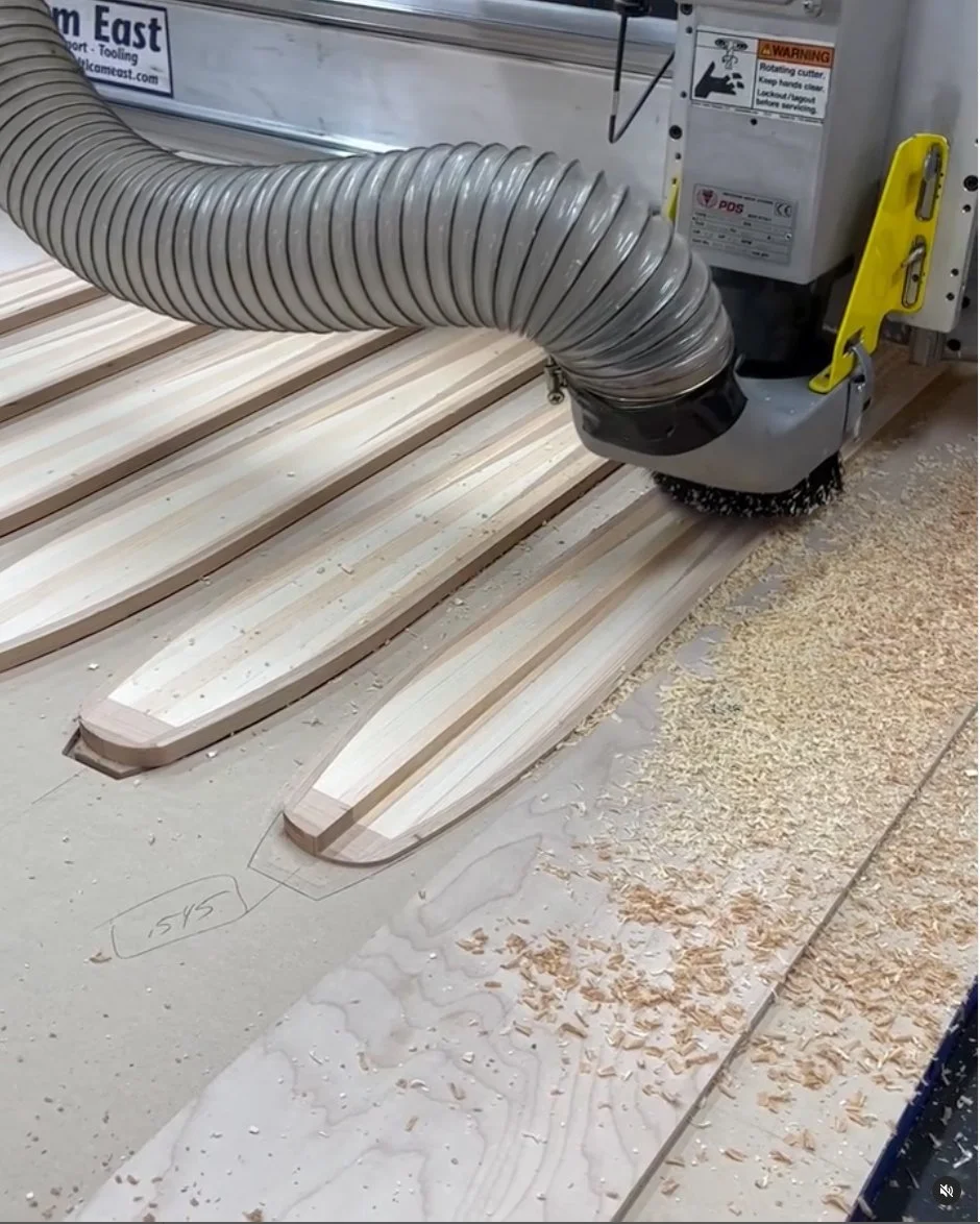 CNC ski shaping