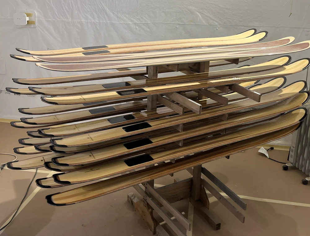 Skis on the rack